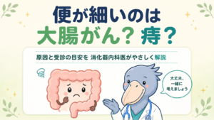 便が細いのは大腸がんか痔か、原因と受診の目安を消化器内科医が解説する記事のアイキャッチ画像