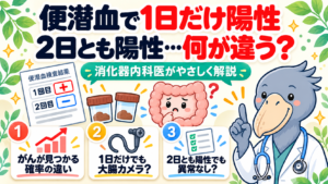 便潜血で1日だけ陽性・2日とも陽性の違いを消化器内科医が解説