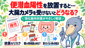 便潜血陽性を放置すると…大腸カメラを受けないとどうなる？消化器内科医がやさしく解説